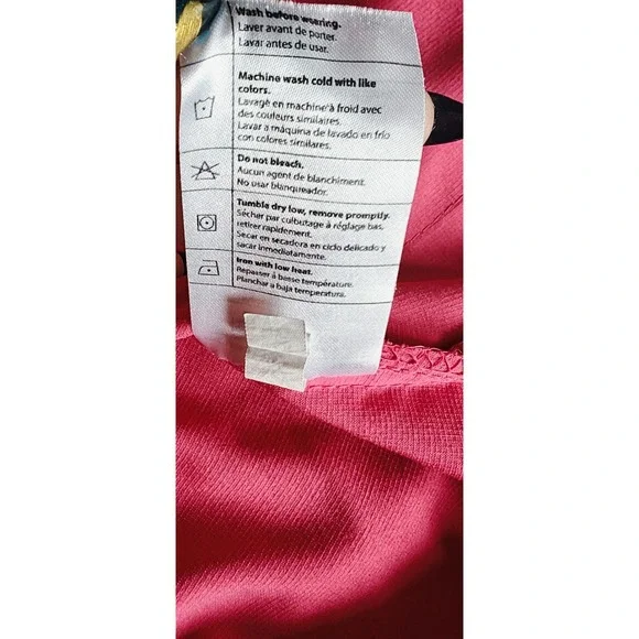 Carhartt Force Modern Fit Pink orange Scrub Top V-Neck Short Sleeve Medium - Picture 10 of 10